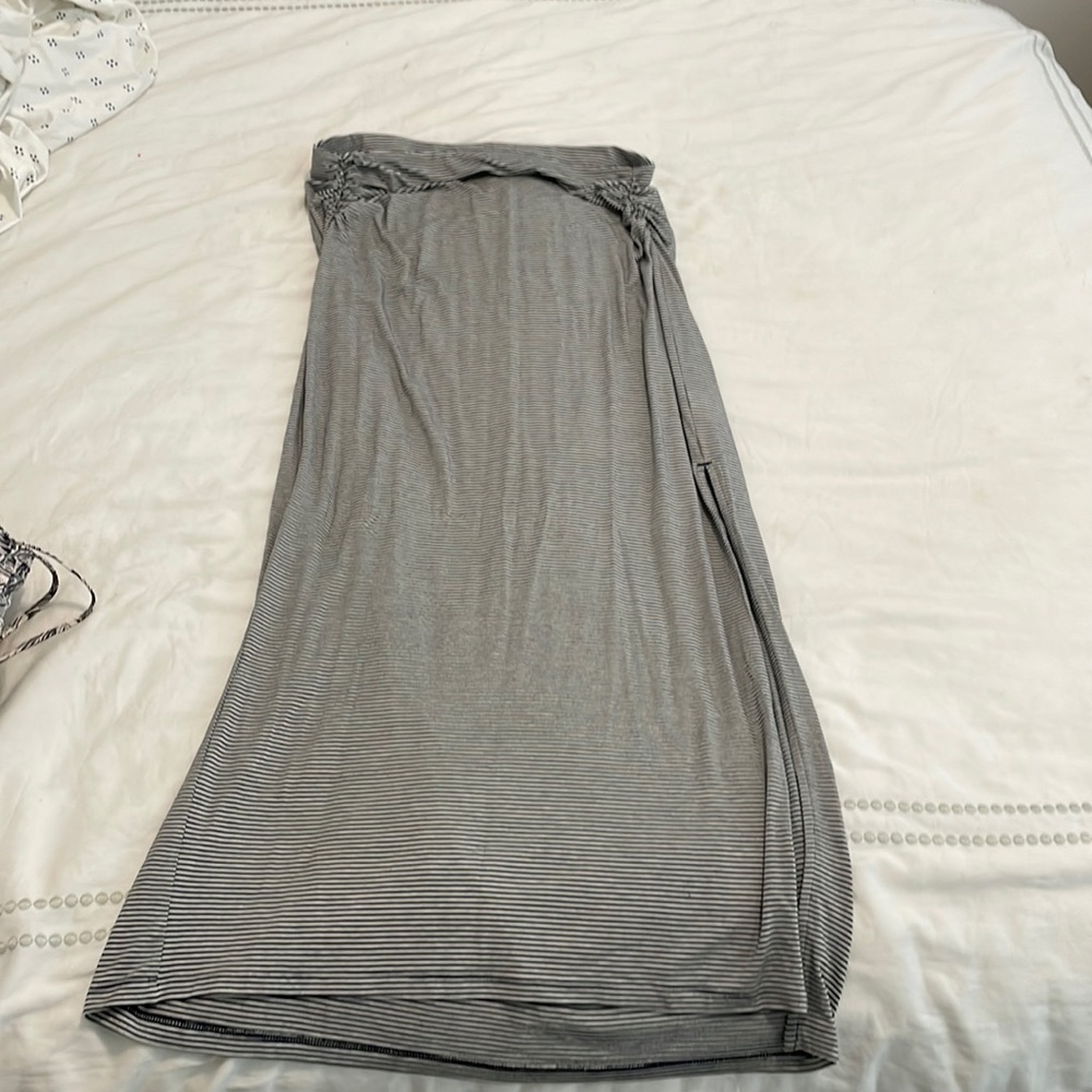 Black and white stripe skirt
